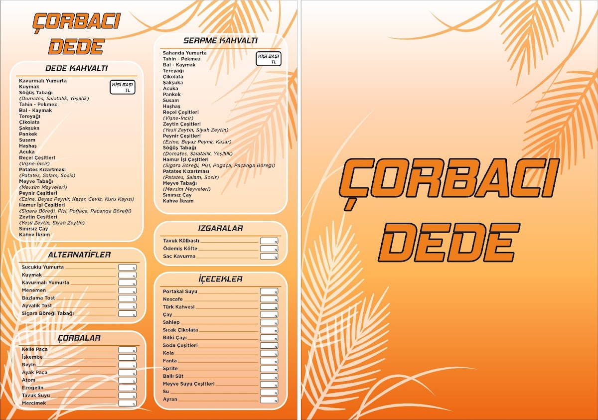 Menu Çorbaci Dede-1